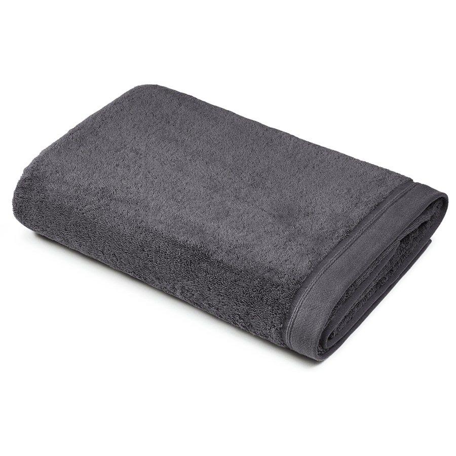 Badetuch 100x150 cm aus Bio-Baumwolle in Anthrazit – gefaltet