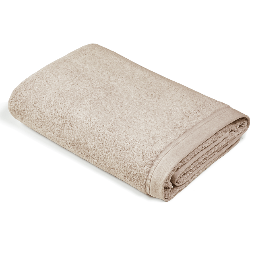 Badetuch 100x150 cm aus Bio-Baumwolle in Mokka – gefaltet