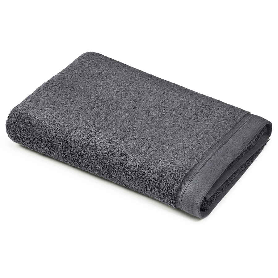 Duschtuch 70x140 cm aus Bio-Baumwolle in Anthrazit – gefaltet